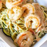 Deliciously Keto: Creamy Garlic Butter Shrimp with Zucchini Noodles