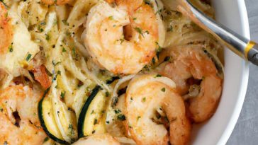 Deliciously Keto: Savory Garlic Butter Shrimp Zoodles