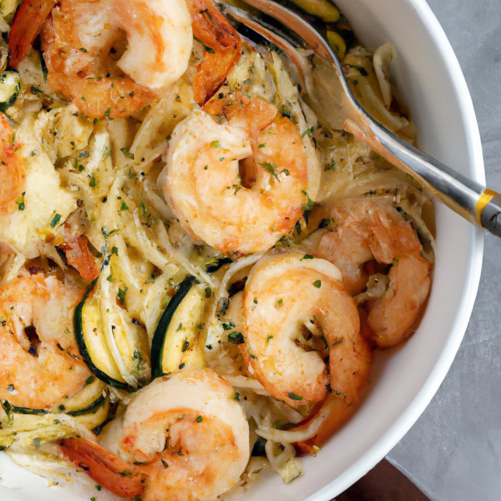 Deliciously Keto: Savory Garlic Butter Shrimp Zoodles