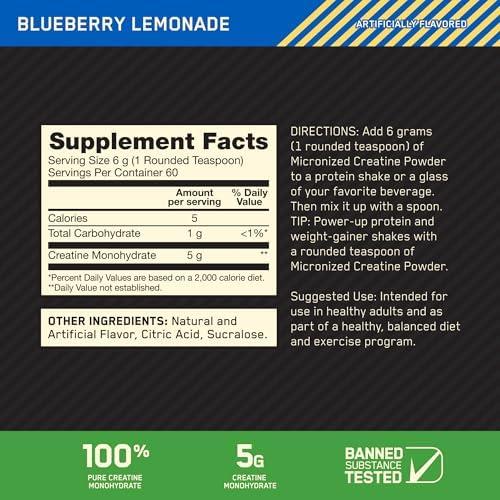 Exploring Optimum Nutrition's⁢ Blueberry Lemonade Creatine Boost